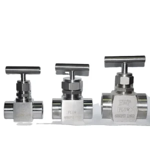 T-Handle Flow Control Needle Valve Stainless Steel 316 with BSPP Thread for Gas and Liquid