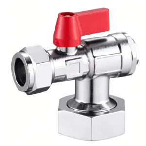 T-Type Mini Ball Valve Chrome Finish for Cold & Hot Water Applications