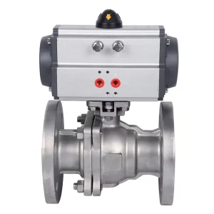 TKFM Dn25 or 6 Inch Stainless Steel Flanged 2pc Ball Valve with Pneumatic Actuator