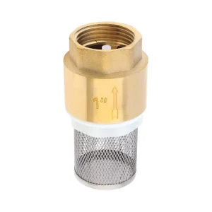 TMOK RTS 1 2 Inch DN15 Brass Non Return Check Foot Valve with Stainless Steel Strainer for Water Pump