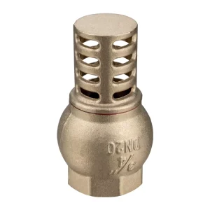 TMOK RTS DN20 3 4″ Inch Brass None Return Valve Strainer Filter Check Foot Bottom Valve for Water Pump