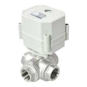 TONHE 1 2 Inch DN15 4 way 304SS Horizontal Electric Motroized Ball Valve Flow control valve