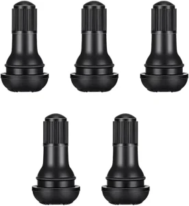 TR412 Copper Material EPDM Rubber Snap in Short Black Tire Valve Stem for Tubeless 0.453 Inch 11.5mm Rim Holes