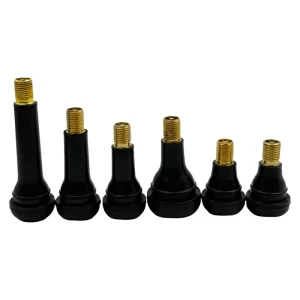 TR413 Series Tubeless Auto Parts Aluminum Clamp-in Tire Valve with Natural Rubber Zinc Core and Brass Core