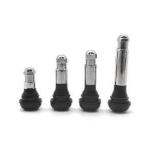 TR414C Tire Valve Stems Chrome Sleeve EPDM Rubber Snap in Tubeless Valve for Car