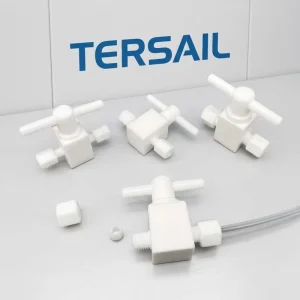 Tetrafluoroplasticy Ball Valve with Ferrule PTFE Valve Y Factory Custom Parts with PTFE Pipe Fittings Check Valve T shaped Tube