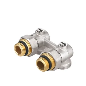 Thermostatic DN3/4-Inch Brass H-Type Angle Valve for Underfloor Heating Systems