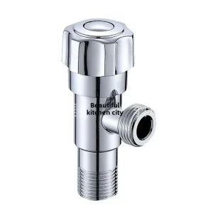 Thickened Lengthened Stainless Steel Triangle Valve Iron Body Toilet Cold Hot Water Angle Valve Model 4542121 1.6MPa Factory