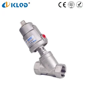 Threaded Pneumatic Stainless Steel Y type Angle Seat Valve for High temperature Steam