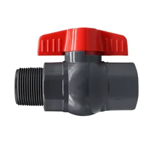 Threaded Type PVC Water Valve Switch Plastic Water Pipe Ball Valve Joint Plastic