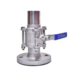 Three Piece Manual Ball Valve 304 Stainless Steel Flange DN25 DN50 Extended End High Pressure General Corrosion Resistant OEM
