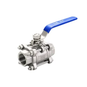 Three Pieces Body Ball Valve 304 Material Manual Screw Ball Valve