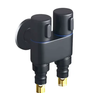 Three-Way Angle Valve One-in-Two-Out Water Distributor with Dual-Control Switch for Washing Machine Faucet 1.0 MPa