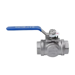 Three Way Ball Valve With Switch Diverter Valve 304 316 Stainless Steel Female Threaded Ball Valve