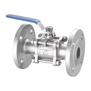 Three piece Manual Flanged Ball Valve Stainless Steel Ball Valve Industrial Manual Straight through Ball Valve