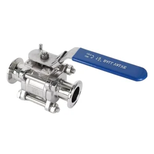 Three piece Quick loading Straight through Ball Valve Q81F 16P Manual Sanitary Chuck Quick connect Pipeline Valve Clamp