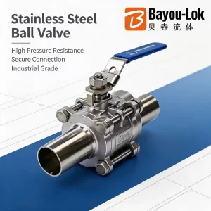 Three piece Welded Ball Valve with Valve Fitting Resistant to 3000 Psi Standard Bidirectional SS316 1 8 1 4 3 8 1 2