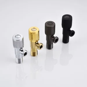 Toilet Water Shut-Off Wall-Mounted Faucet for Bathroom Use Angle Stop Valve Sanitary Bathroom Angle Valve