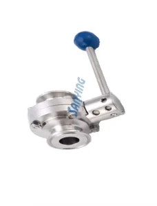 Tool Free Sanitary Butterfly Valve Manual Operation for Water Service Ergonomic Handle Easy Maintenance