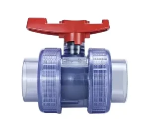 Transparent Double Union Check Valve Non Return Valve for Water Treatment Plumbing Pool