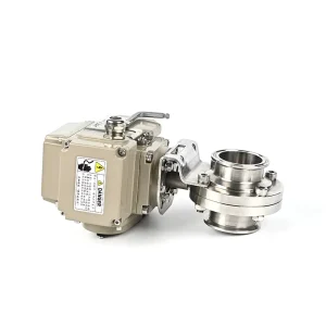 Tri-Clamp Sanitary Pneumatic Electric Actuator SS304/SS316L Butterfly Valve Stainless Steel Motorized TC Sanitary Valve