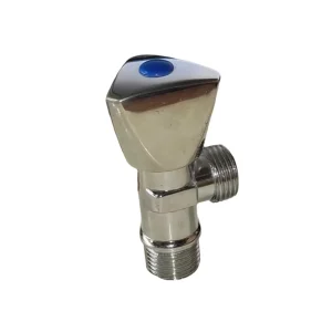 Triangle Handle Chrome Angle Valve Threaded Water Shut-Off 1/2-Inch Port for Medium/Low-Temperature Plumbing
