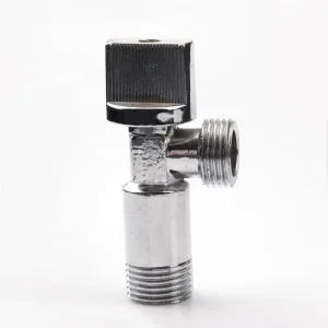 Triangle Zinc Handle Brass Angle Valve 3/8 x 1/2 and 1/2 x 1/2 for Toilet