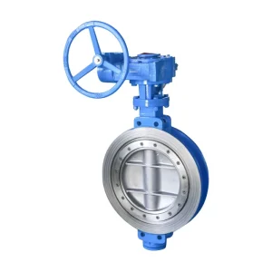 Triple Eccentric Casting Steel Wafer Butterfly Valve Hard Sealed Flanged Butt Weld Manual Gear Actuator