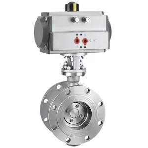 Triple Eccentric butterfly Valve 3 Inch Actuator Double Acting Ss304 Stainless Steel Flange Type Pneumatic Butterfly Valve
