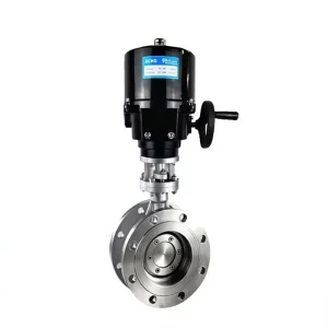 Triple Electric Hard Sealing Motorized Butterfly Valve with Planetary Gear Drive for Acid and Steam Flow Control