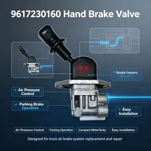 Truck Parts Degrees Hand Brake Valve 2224512 9617230160 for Truck Engine