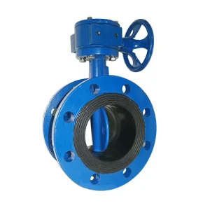 Turbo Flange Butterfly Valve Ductile Iron Nickel Plated Manual Water Valve DN250 10 Inch Normal Temperature 18 Month Warranty