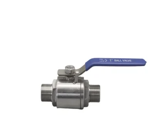 Two-Piece 304/316 Stainless Steel Ball Valve Dual External Threads OEM Customizable PTFE Sealing Normal Temperature