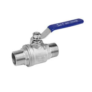 Two Piece Male Thread Ball Valve SUS304 Forged External Thread Shut Off Valve DN15 DN50 Industrial Pipeline Control Valve