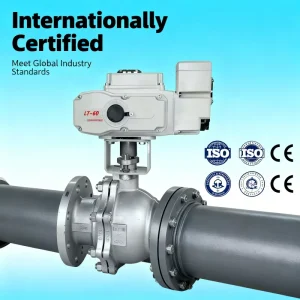 Two Way Electric Ball Valve Electric Actuator Customizable High-temperature Medium Flange Connection Available