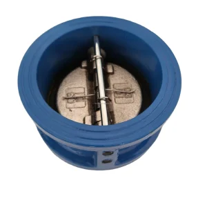 Two-flap Wafer Check Valve for Water Pump One-way Reverse Function Dn100 Port Size Steel Sealing