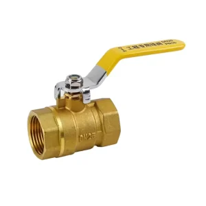 Two-piece Brass Ball Valve 1/2 Inch NPT Thread Manual Operation Suitable for Plumbing Applications