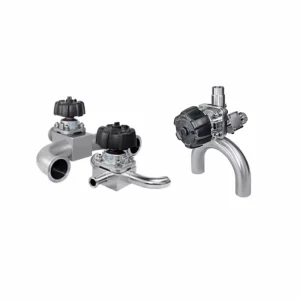 U-C Type 3 Way Manual Diaphragm Valve 316L/BPE Body PTFE+EPDM Gasket Food Grade Sanitary Design for Water Applications
