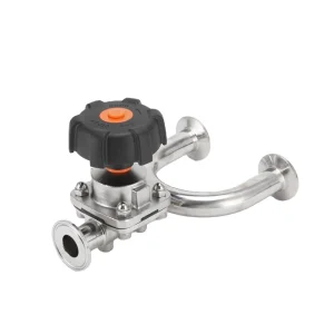 U-shaped Sanitary Aseptic SS316L Ferrule Ball Tri Clamped Manual Diaphragm Valve for Water