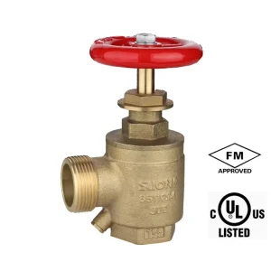 UL FM Slion 1 1 2″ (38.1 Mm) Brass Hose Angle Valve F NPT X M NST