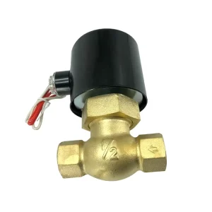 UNi D Brand US Series 2 2 Way Brass Body Lead Wire Coil High Temperature 185℃ Electromagnetic Solenoid Steam Valve for Fluid