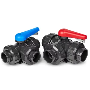 UPVC 3 Way Plastic Valve Corrosion Resistant Ball Valve for Aquarium Pool Irrigation and Water Supply System