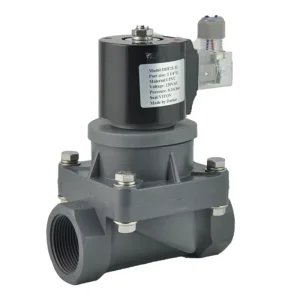 UPVC CPVC PVC Chemical Acid Anti Corrosive Piston Normally Open Female Thread Solenoid Valve for Sea Water