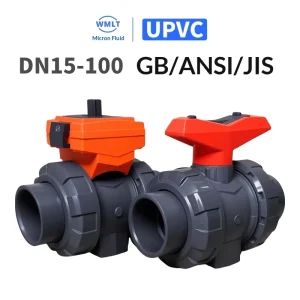 UPVC Double Union Ball Valve PN16 Chemical American Standard National Standard Japanese Standard High-Platform Pneumatic