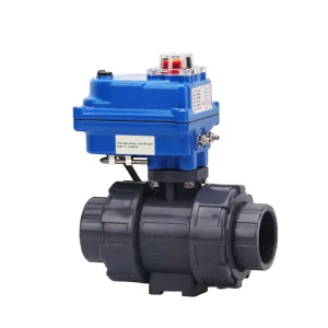 UPVC Electric Ball Valve AC220V DC24V Acid and Alkali-Resistant Anti-Corrosion Plastic Ball Valve for Water