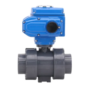 UPVC Electric Ball Valve DN32 DN40 DN50 Acid and Alkali Corrosion Resistant for Water System