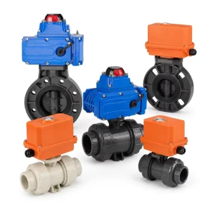 UPVC Electric Ball Valve and Butterfly Valve Motorized Plastic Valve for Aquaculture Water Treatment Chemical Pipeline