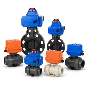 UPVC Electric Butterfly Valve Motorized Flow Control Valve for Water Treatment and Chemical Piping