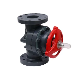 UPVC Flange Diaphragm Valve Anti Corrosion High Temperature DC Structure for Highly Corrosive Chemical 3 Year Warranty
