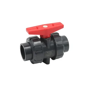 UPVC Industrial Double Union Ball Valve Chemical Rubber Socket Anti corrosion Valve